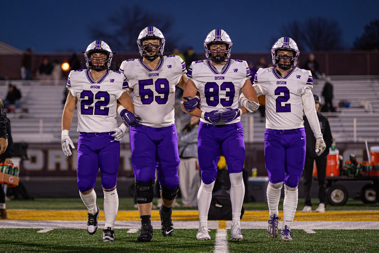 Buffalo Captains going to the coin toss