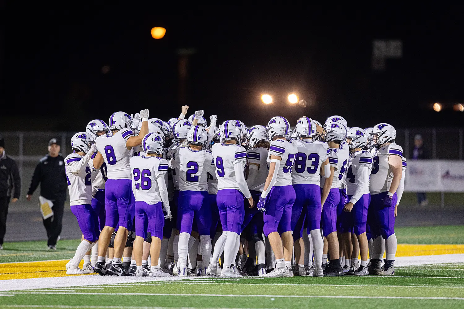 Buffalo Bison Pregame Huddle