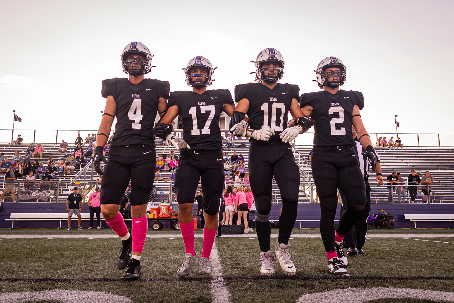 Captains coming out to the coin toss