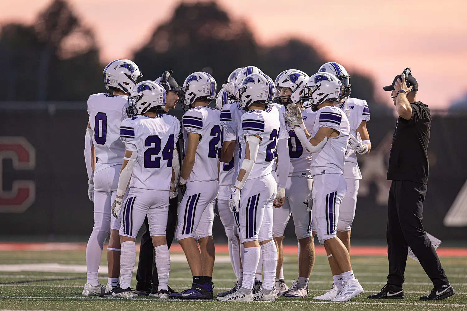 Huddle during a timeout