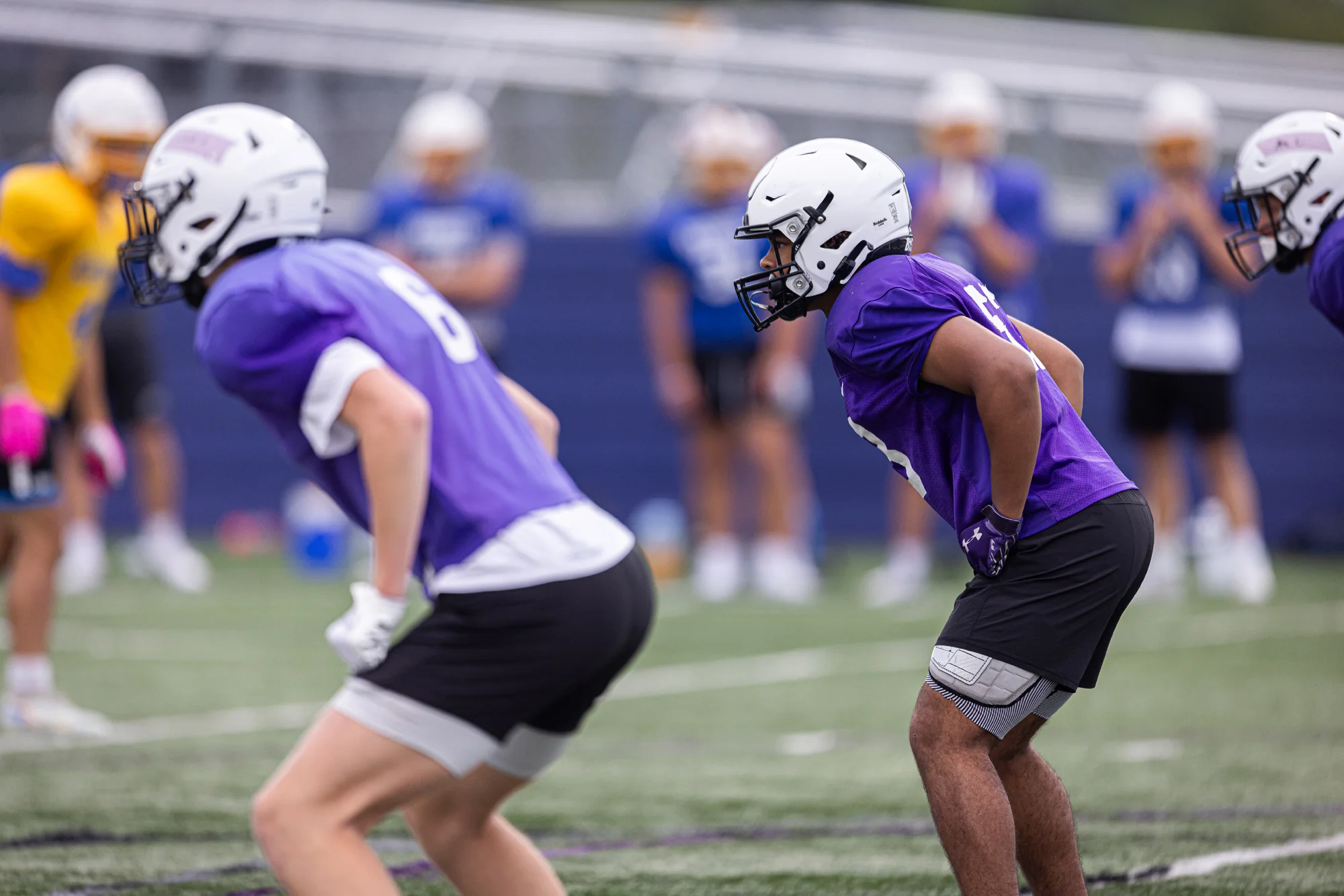 Linebackers for the Bison set for the play